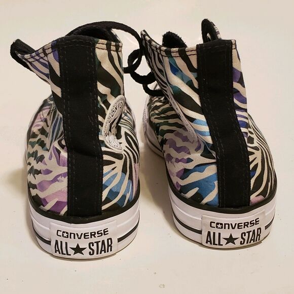 CONVERSE All Star Chuck Taylor Womens Zebra Print High Top Sneakers 6 M - Picture 6 of 10